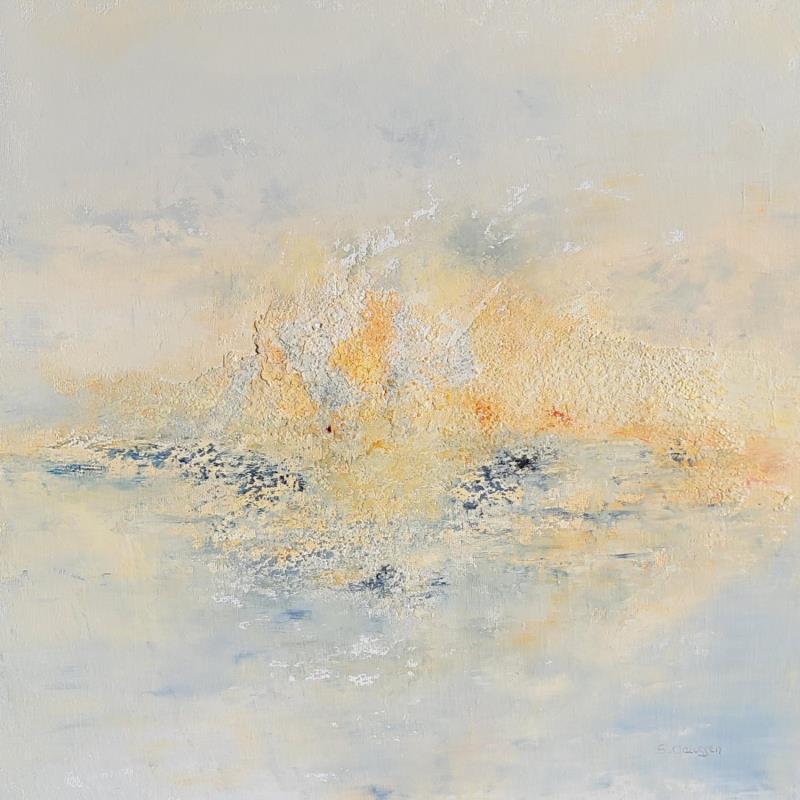 Peinture So quiet par Gaussen Sylvie | Tableau Abstrait Paysages Huile Poudre de marbre