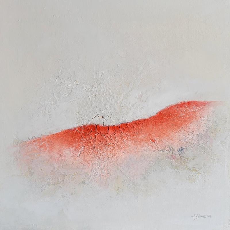 Gemälde Life von Gaussen Sylvie | Gemälde Abstrakt Minimalistisch Öl Marmorpulver