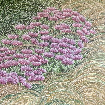 Peinture floraison rose par Dmitrieva Daria | Tableau Impressionnisme Acrylique Nature