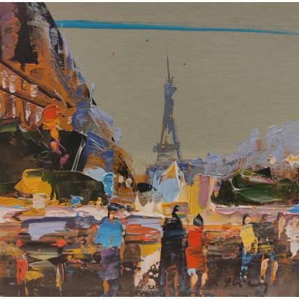 Peinture Air de Paris par Frédéric Thiery | Tableau Figuratif Acrylique Architecture, Scènes de vie, Urbain