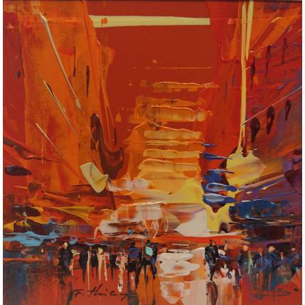Painting Street view by Frédéric Thiery | Painting Figurative Acrylic Life style, Society, Urban
