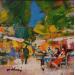 Peinture Au café par Frédéric Thiery | Tableau Figuratif Paysages Urbain Scènes de vie Acrylique