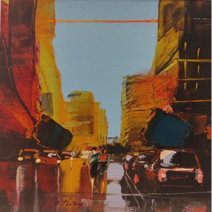 Peinture 2 friends par Frédéric Thiery | Tableau Figuratif Acrylique Architecture, Scènes de vie, Urbain