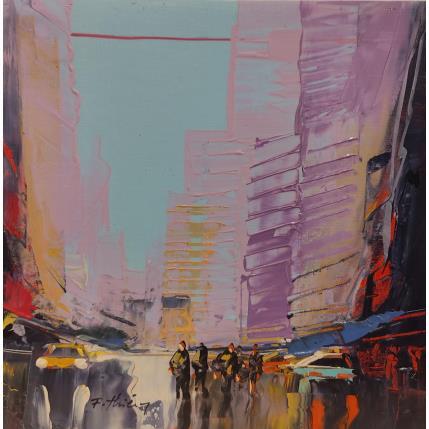 Peinture City par Frédéric Thiery | Tableau Figuratif Acrylique Scènes de vie, Société, Urbain