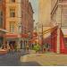 Painting Lyon rue St Jean, la vie en rose by Decoudun Jean charles | Painting Figurative Urban Watercolor