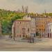 Painting Lyon, la place St Jean by Decoudun Jean charles | Painting Figurative Urban Watercolor