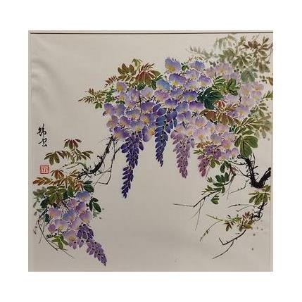 Pintura Glycines au vent por Tayun | Pintura Figurativo Ink