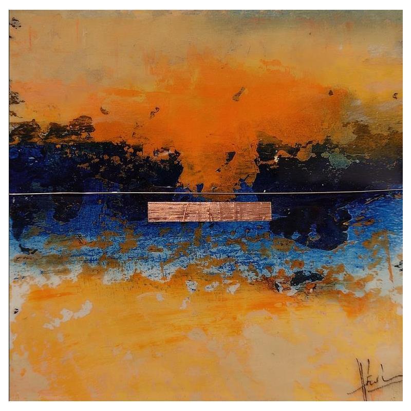 Painting Abstraction #3094 by Hévin Christian | Painting Abstract Minimalist Oil Acrylic Pastel