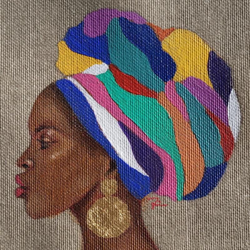 Peinture Alya par Rosângela | Tableau Figuratif Portraits Acrylique