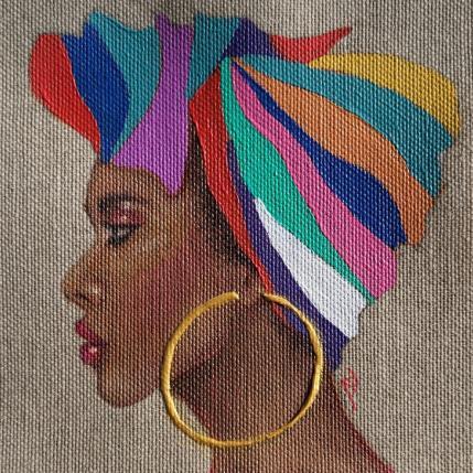 Peinture April par Rosângela | Tableau Figuratif Acrylique Portraits