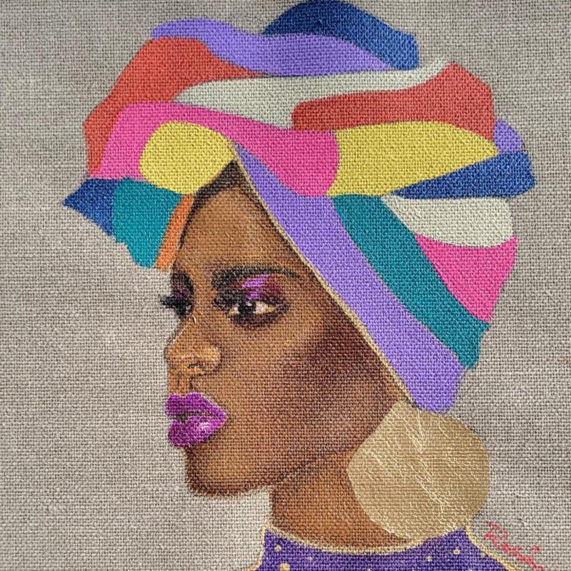 Painting Alphonsia by Rosângela | Painting Figurative Portrait Acrylic