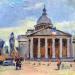 Painting La place du Panthéon  by Dontu Grigore | Painting Figurative Urban Oil