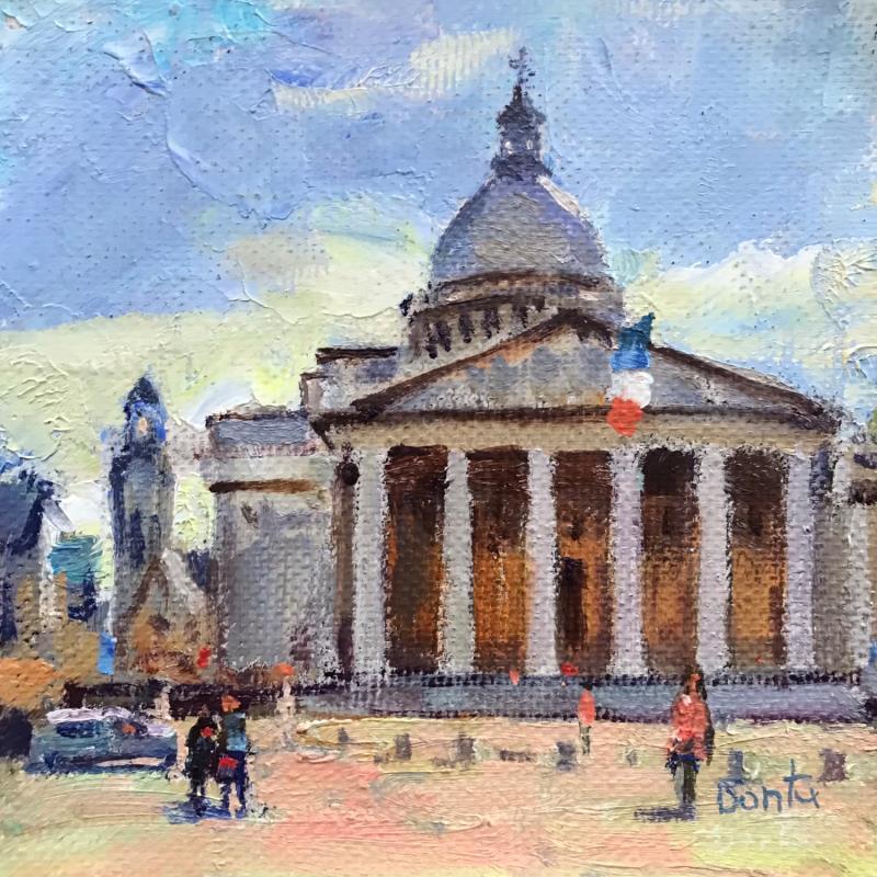 Painting La place du Panthéon  by Dontu Grigore | Painting Figurative Urban Oil