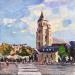 Painting L'église Saint Germain  by Dontu Grigore | Painting Figurative Urban Oil
