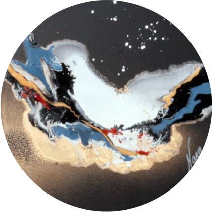 Pintura C2914 por Naen | Pintura Abstracto Acrílico, Ink Minimalista, Naturaleza