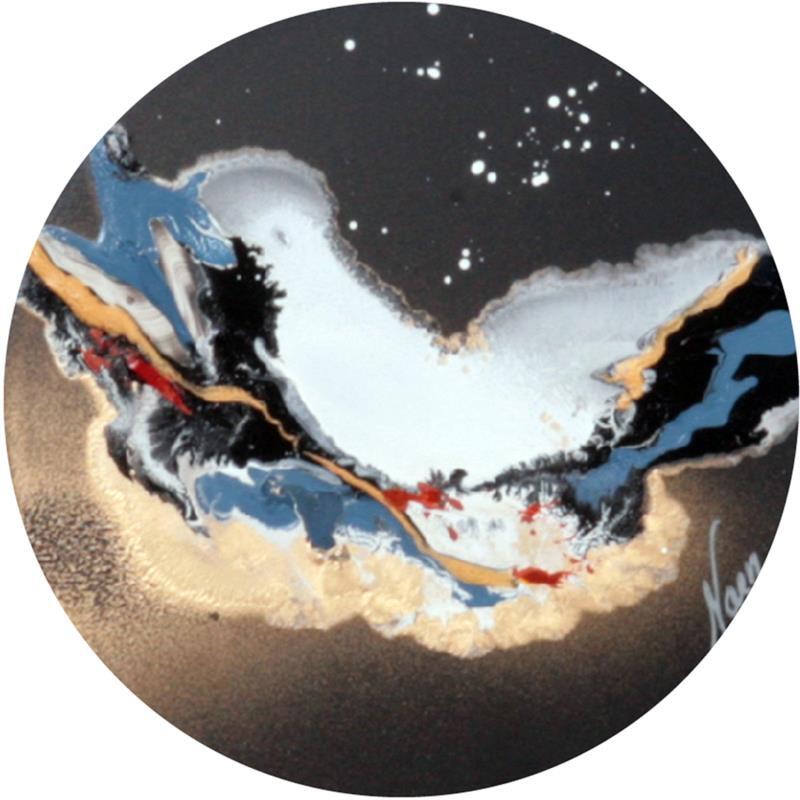 Pintura C2914 por Naen | Pintura Abstracto Naturaleza Minimalista Acrílico Ink