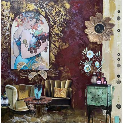 Painting Le fruit de la vigne by Romanelli Karine | Painting Figurative Acrylic, Gluing