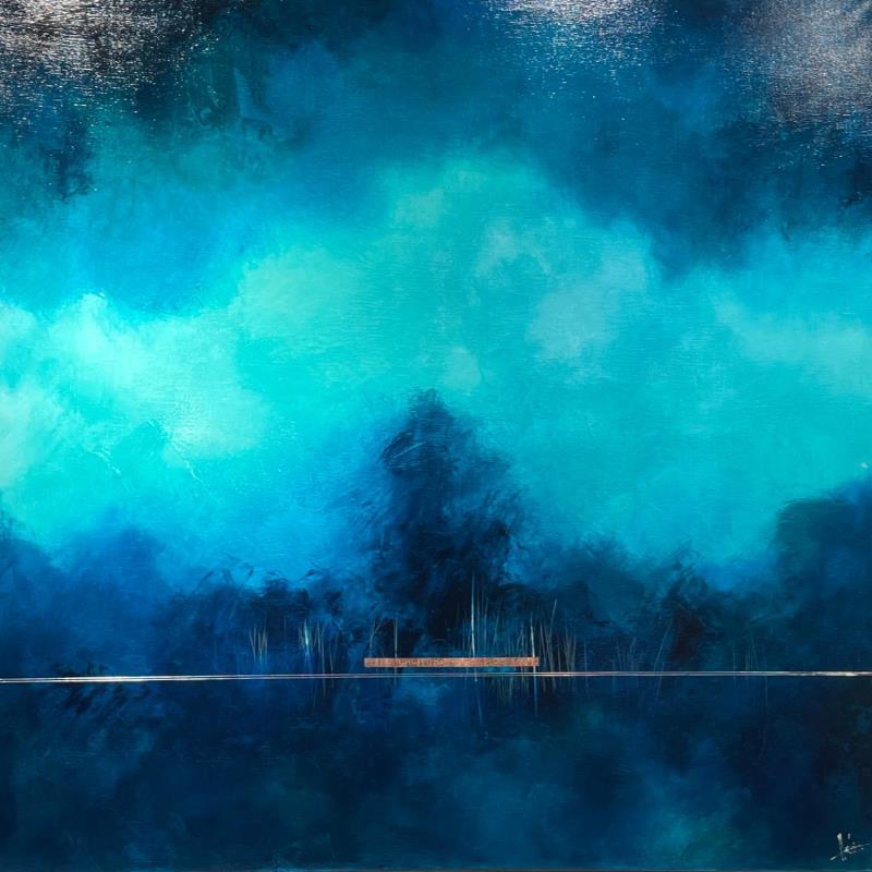 Painting abstraction 3073 by Hévin Christian | Painting Abstract Minimalist Oil Acrylic Pastel