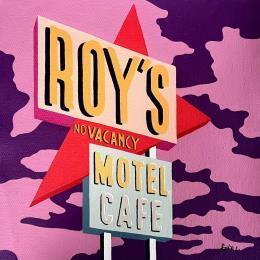 Painting Roy’s motel by Sophie L. | Painting Figurative Acrylic Landscapes
