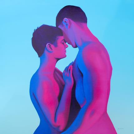 Peinture Lover's Dreams par Bisoux Morgan | Tableau Figuratif Huile Nu