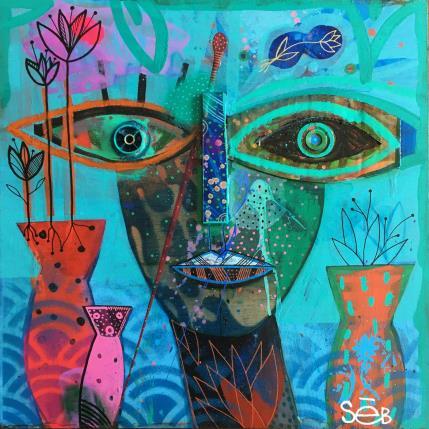 Pintura Amfora por Seb | Pintura Arte bruto Acrílico