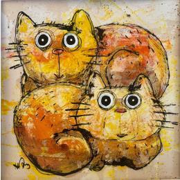 Painting Sereins ! by Maury Hervé | Painting Raw art Animals