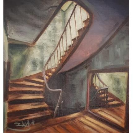 Painting L'escalier by Zbylut Ludovic | Painting Figurative Oil