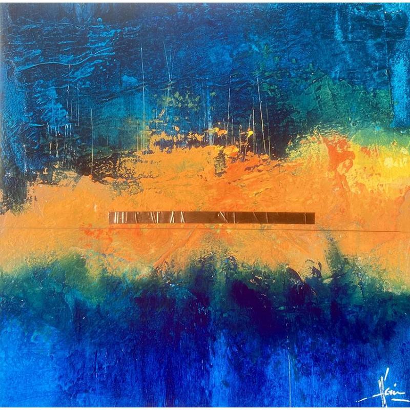 Painting Abstraction # 3214 by Hévin Christian | Painting Abstract Minimalist Oil Acrylic Pastel