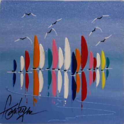 Peinture Les pêcheurs par Fonteyne David | Tableau Figuratif Acrylique