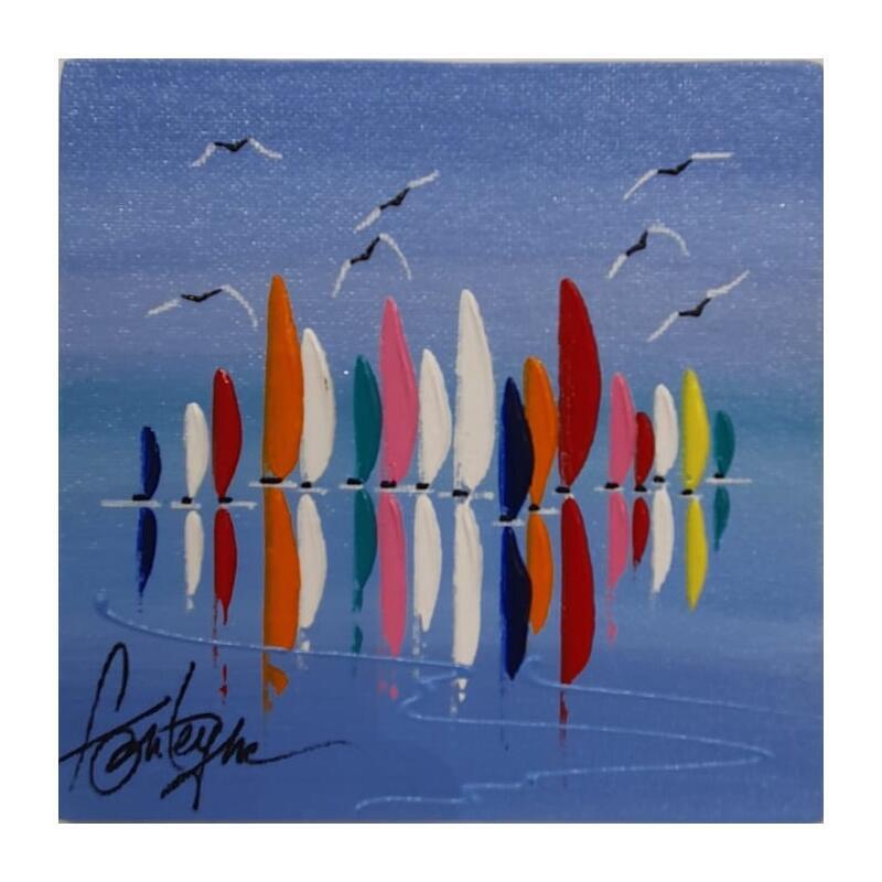 Peinture Les pêcheurs par Fonteyne David | Tableau Figuratif Acrylique