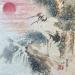 Painting Sunset by Yu Huan Huan | Painting Figurative Animals Watercolor Ink