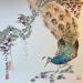 Painting Peacock by Yu Huan Huan | Painting Figurative Animals Watercolor Ink
