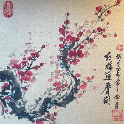 Painting Cherry blossom I by Yu Huan Huan | Painting Figurative Ink, Watercolor Nature
