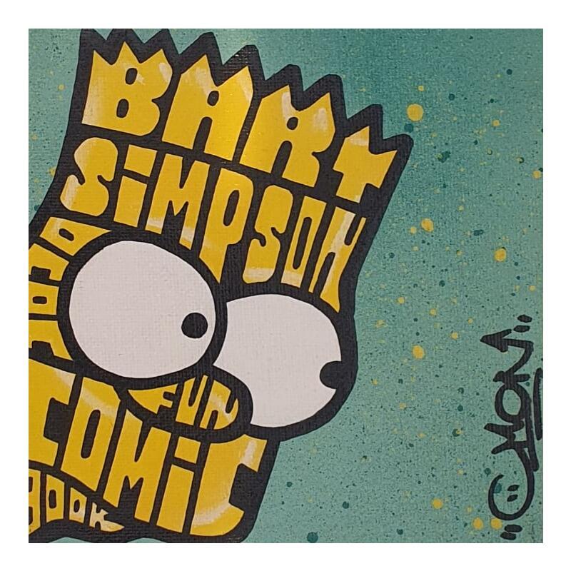 Peinture Hey Bart par Cmon | Tableau Pop-art Icones Pop