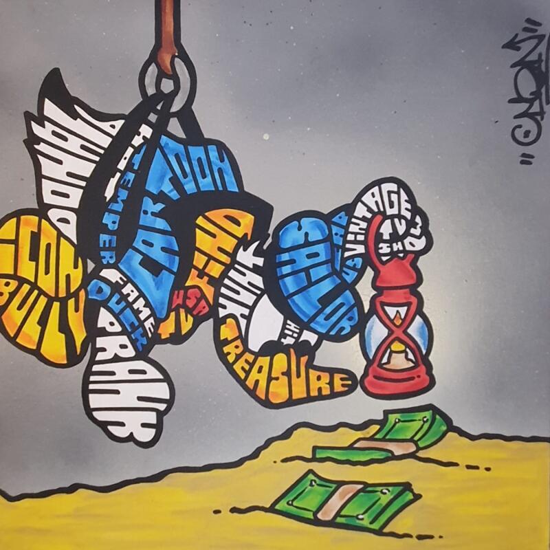 Gemälde Donald treasure hunt von Cmon | Gemälde Pop-Art Pop-Ikonen