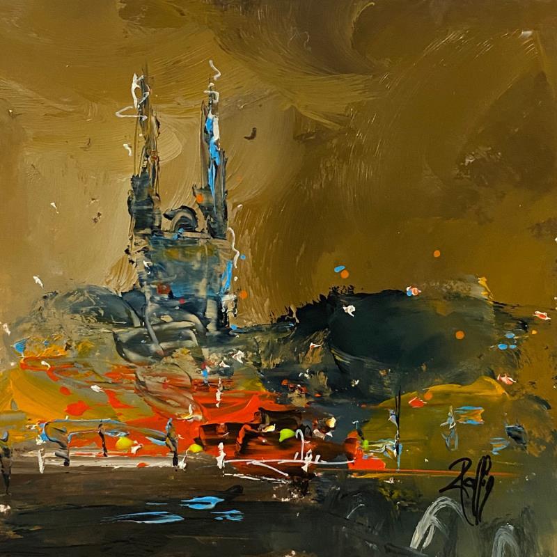 Peinture Coeur de ville par Raffin Christian | Tableau Figuratif Urbain Huile