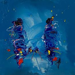 Painting Tous les Deux  by Raffin Christian | Painting Figurative Oil Life style