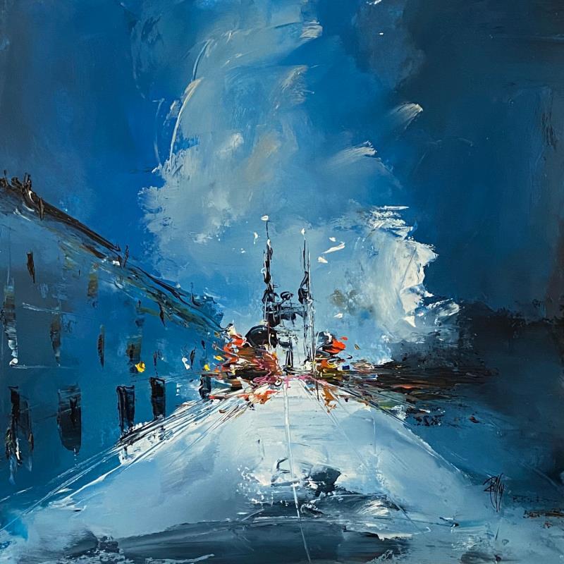 Painting  La cathédrale by Raffin Christian | Painting Figurative Urban Oil