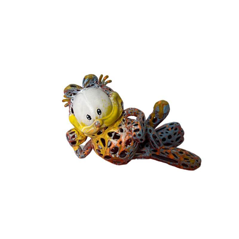 Sculpture FUNNY GARFIELD by Shenoda | Sculpture Pop-art Graffiti Resin