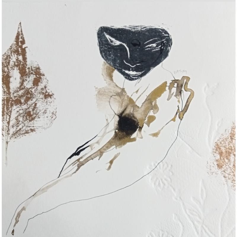 Gemälde Nu#1 von Pagny Corine | Gemälde Art brut Akt Tinte