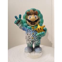 Escultura TURQUOISE MARIO SNOW por Shenoda | Escultura Pop art Graffiti, Resina