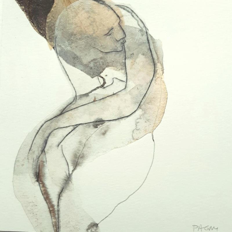 Peinture DANS LE VENT D'AUTOMNE   par Pagny Corine | Tableau Art Singulier Nu Encre