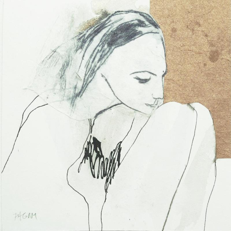 Peinture DEVANT L'ECLAIR, SUBLIME EST CELUI QUI NE SAIT RIEN  par Pagny Corine | Tableau Art Singulier Nature Nu Encre