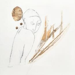 Peinture Cette neige m'appartient par Pagny Corine | Tableau Art Singulier Collage, Encre Nature