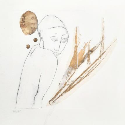 Peinture Cette neige m'appartient par Pagny Corine | Tableau Art Singulier Collage, Encre Nature