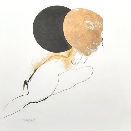 Peinture Toute la journée par Pagny Corine | Tableau Art Singulier Collage, Encre Nu