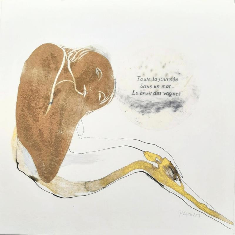 Painting Toute la journée sans un mot  by Pagny Corine | Painting Raw art Nature Nude Ink