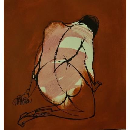 Peinture Beauté sans fard par Chaperon Martine | Tableau Figuratif Acrylique Nu