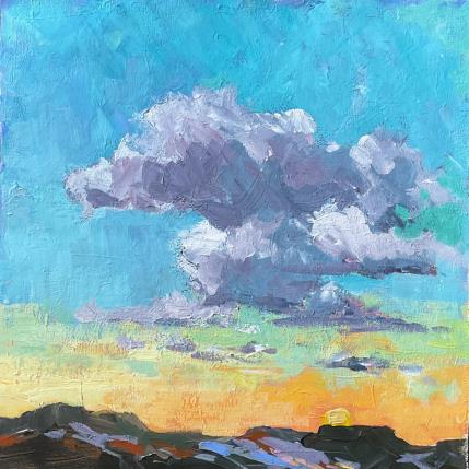 Painting Drama In the Sky by Carrillo Cindy | Painting Figurative Oil Landscapes
