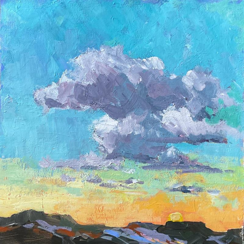 Painting Drama In the Sky by Carrillo Cindy  | Painting Figurative Landscapes Oil